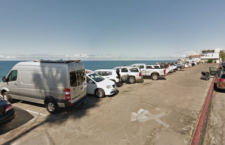 parking lot at beacon's beach