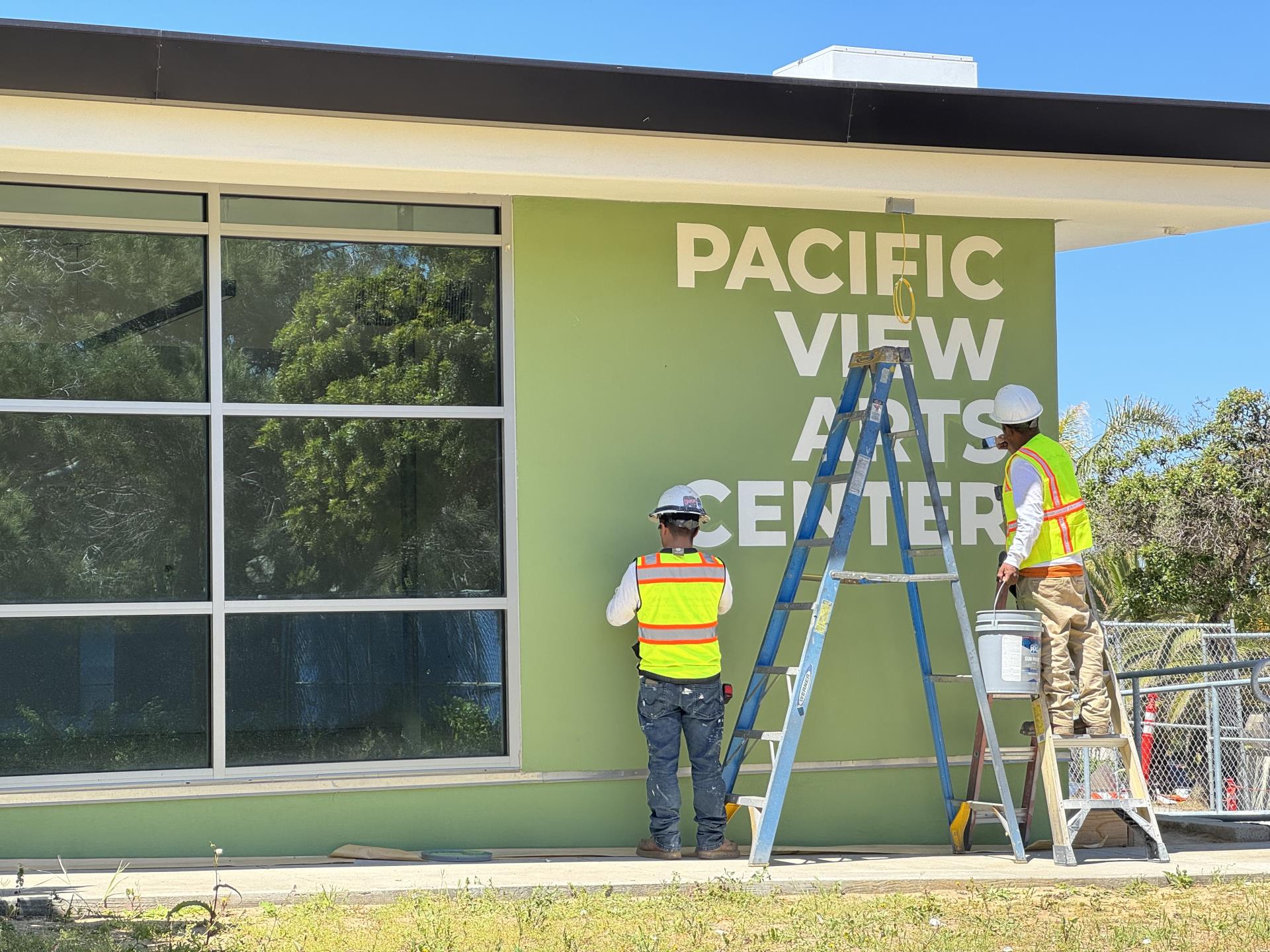pacific View building signage