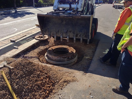 Raised manhole